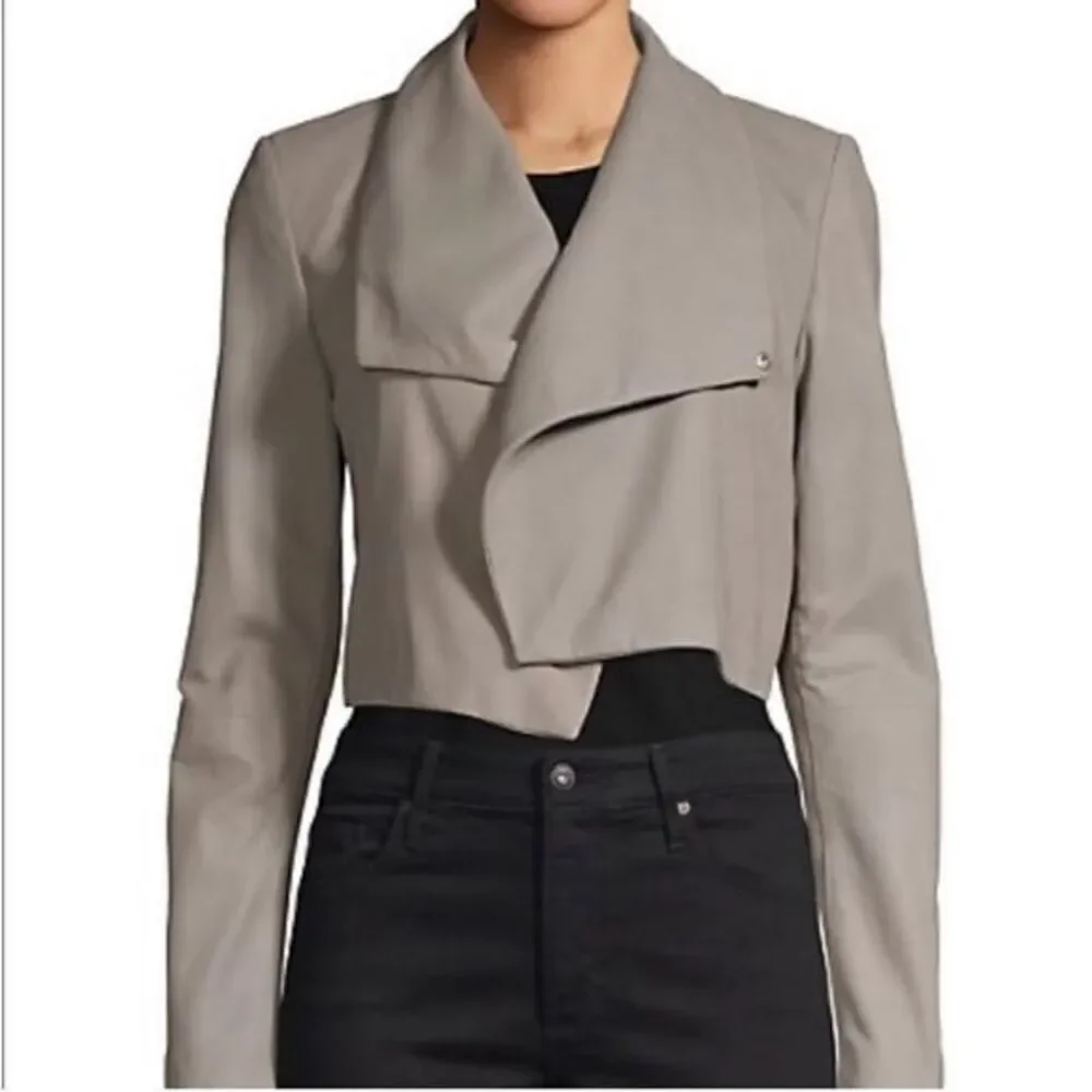 Lamarque Crop Leather Jacket - Picture 1 of 16